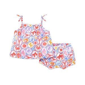 Janie And Jack Girls  Ocean Icon Matching Set